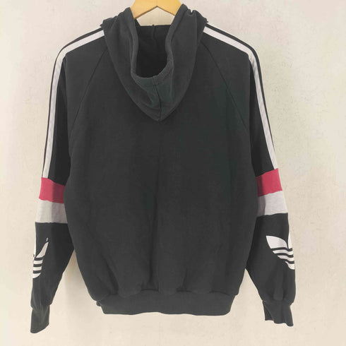 アディダス adidas 90S デサント製 トレフォイルロゴプリント プルオーバーパーカー メンズ M-L