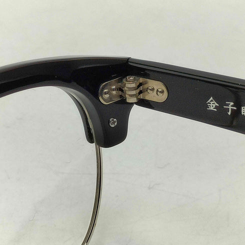 カネコメガネ 金子眼鏡 VINTAGE R-TITANIUM メガネ フレーム ネイビー ハーフリム 眼鏡 メガネ メンズ 50 19-146