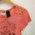 ハーレーダビッドソン HARLEY-DAVIDSON USA製 Restless Spirit Short Sleeve Lace Tee Y2K レディース import:XS
