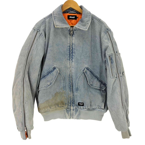 パレス PALACE ZIPPED MA-1 BOMBER JACKET ジップ デニム ボンバージャケット メンズ M