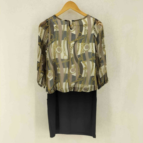 タルボット TALBOTS チェーンデザイン ドッキング ワンピース レディース import:XS