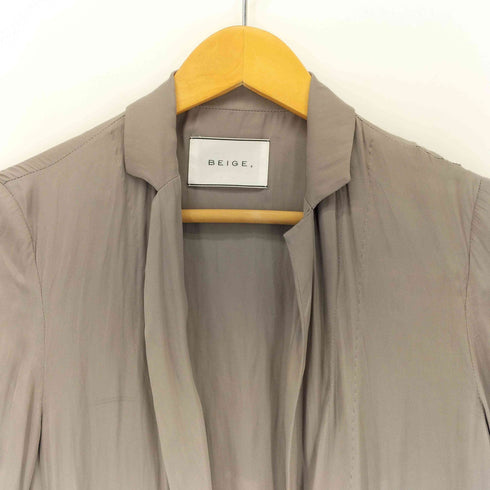 ベイジ BEIGE ドレープ ボタンレスシャツ レディース 4