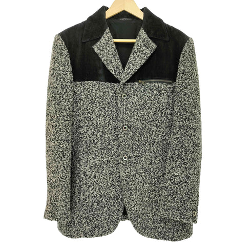 ムッシュ二コル MONSIEUR NICOLE フロントジップ ブークレ 切替 3B ジャケット メンズ JPN:48