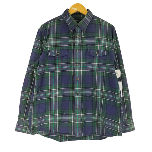 ランズエンド LANDS END チェック柄 コットン 長袖 BDシャツ メンズ JPN:XL