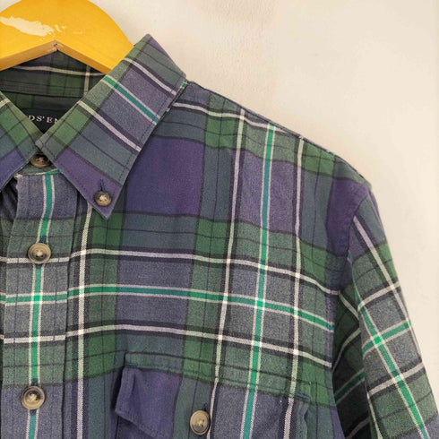 ランズエンド LANDS END チェック柄 コットン 長袖 BDシャツ メンズ JPN:XL