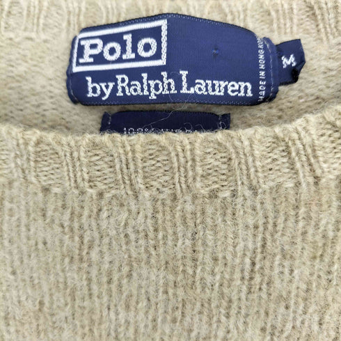 ポロバイラルフローレン Polo by RALPH LAUREN ポニー刺繍 クルーネック ウール ニット メンズ import:M