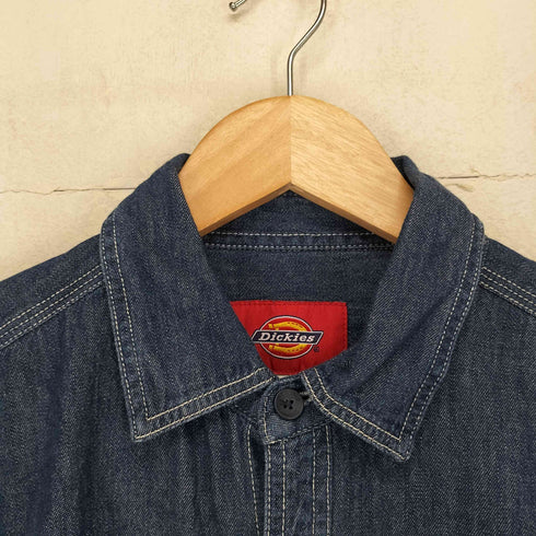 ディッキーズ Dickies シャンブレー 半袖 ワーク シャツ メンズ L