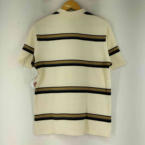 エディーバウアー Eddie Bauer ボーダー柄 ヘンリーネック 半袖 Tシャツ メンズ JPN:M