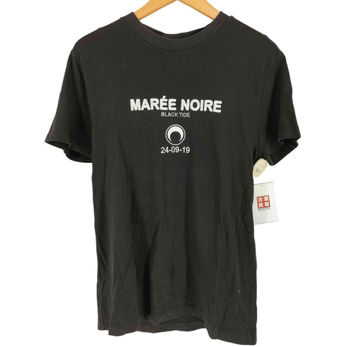 マリーンセル MARINE SERRE WHITELINE ロゴ刺繍 クルーネックTシャツ レディース import:M