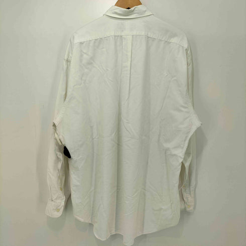 ラルフローレン RALPH LAUREN 90s BIG SHIRT ビッグシャツ ポニー刺繍 ボタンダウン シャツ 長袖 無地 メンズ import:L