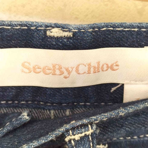シーバイクロエ SEE BY CHLOE サイド編み込み デザイン デニムパンツ レディース 24