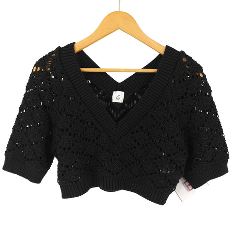 ロクビューティーアンドユースユナイテッドアローズ 6 BEAUTY & YOUTH UNITED ARROWS スカシ Vネック プルオーバー ニット レディース
