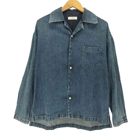 リドム LIDnM ユーズドデニムオープンカラーシャツ メンズ import:S