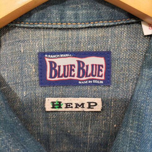 ブルーブルー BLUE BLUE ヘンプ生地 インディゴ デニムトラッカージャケット メンズ JPN:3
