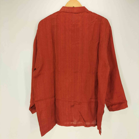 THAI SILK 絹 チャイナシャツ メンズ