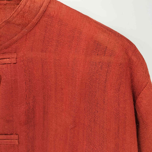 THAI SILK 絹 チャイナシャツ メンズ