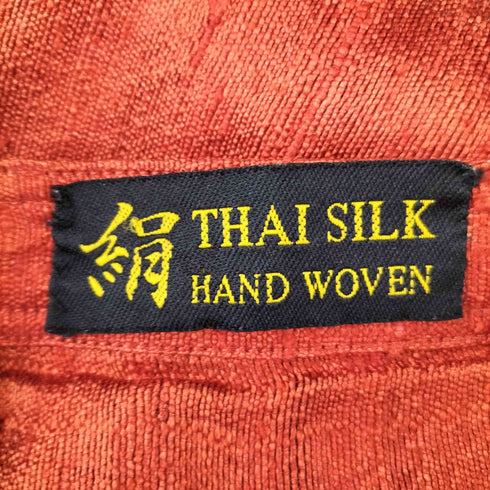 THAI SILK 絹 チャイナシャツ メンズ