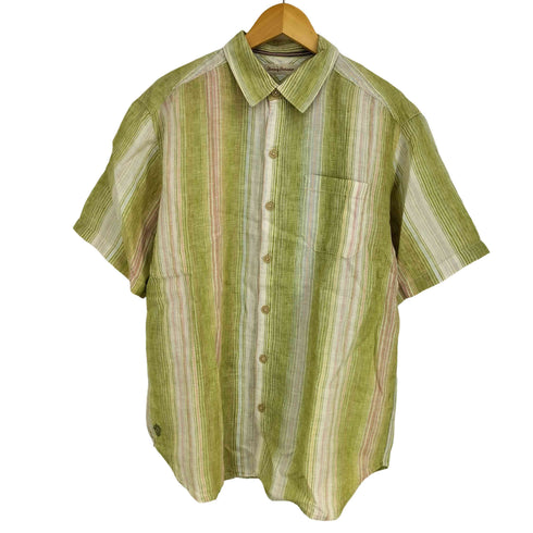 トミーバハマ Tommy Bahama ストライプ ショートスリーブシャツ ボックスシルエット メンズ