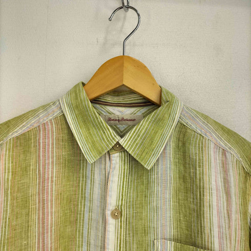 トミーバハマ Tommy Bahama ストライプ ショートスリーブシャツ ボックスシルエット メンズ