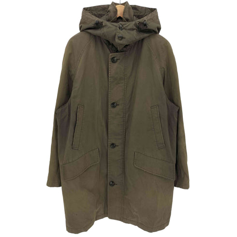 バーバリーロンドン BURBERRY LONDON フード付き ジップアップ コットン ステンカラーコート メンズ import:M