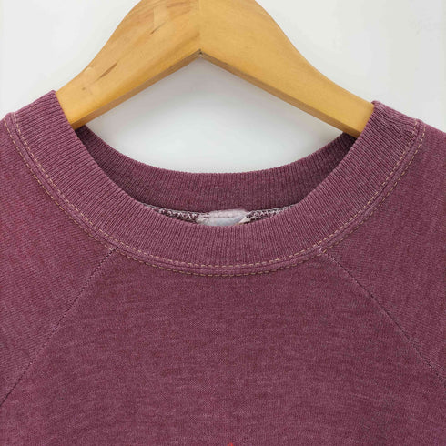 80s USA製 AMERICAN FLEECE WEAR アメリカンフリースウェアー 刺繍 ラグランスウェット レディース LARGE