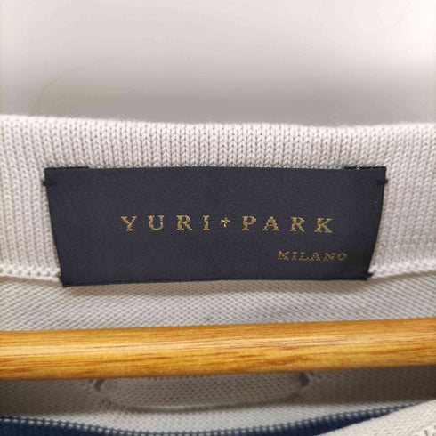 YURI PARK イタリア製 ロールネック ボーダー ニット レディース