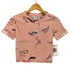 アディダスオリジナルス adidas Originals R.Y.V グラフィックプリント クロップドTシャツ レディース JPN:M