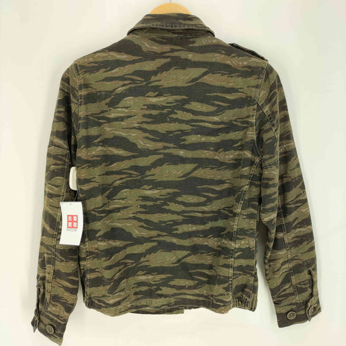 ジョイリッチ JOYRICH Tiger Camo Military Jacket with Star Studs and Union Jack Lining スター スタッズ タイガーカモ 裏地 ユニオンジャック ミリタリー ジャケット Y2K レディース import:S