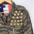 ジョイリッチ JOYRICH Tiger Camo Military Jacket with Star Studs and Union Jack Lining スター スタッズ タイガーカモ 裏地 ユニオンジャック ミリタリー ジャケット Y2K レディース import:S