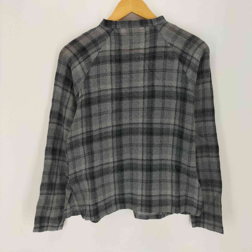 イッセイミヤケハイスポーティングギア ISSEY MIYAKE HAI SPORTING GEAR チャイナボタン チェック ウールブラウス レディース JPN:M