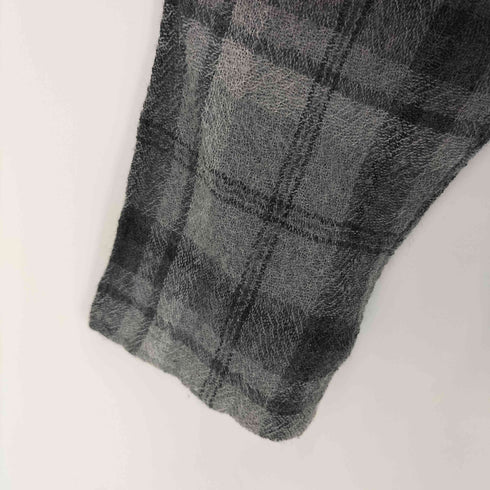イッセイミヤケハイスポーティングギア ISSEY MIYAKE HAI SPORTING GEAR チャイナボタン チェック ウールブラウス レディース JPN:M