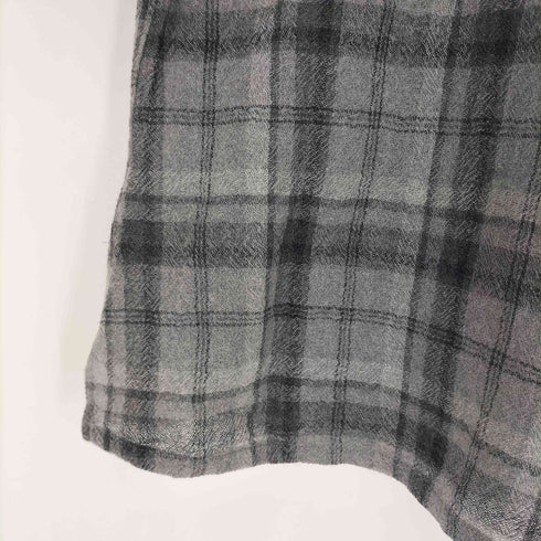 イッセイミヤケハイスポーティングギア ISSEY MIYAKE HAI SPORTING GEAR チャイナボタン チェック ウールブラウス レディース JPN:M