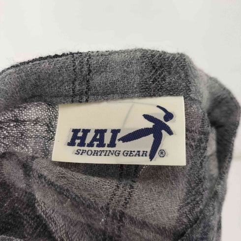 イッセイミヤケハイスポーティングギア ISSEY MIYAKE HAI SPORTING GEAR チャイナボタン チェック ウールブラウス レディース JPN:M