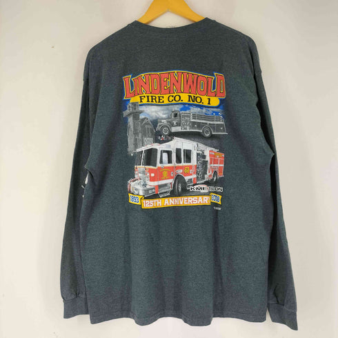 ギルダン GILDAN ファイヤートラック バックプリント ロングスリーブ Tシャツ メンズ JPN:XL