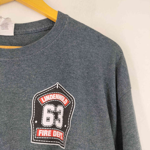 ギルダン GILDAN ファイヤートラック バックプリント ロングスリーブ Tシャツ メンズ JPN:XL