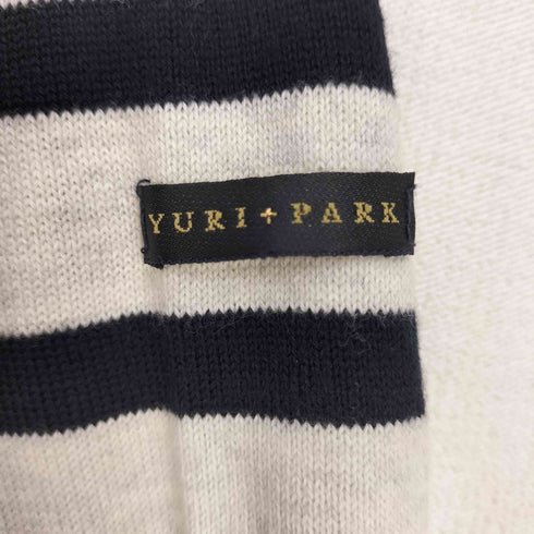 YURI PARK イタリア製 ロールネック ボーダー カットソー レディース