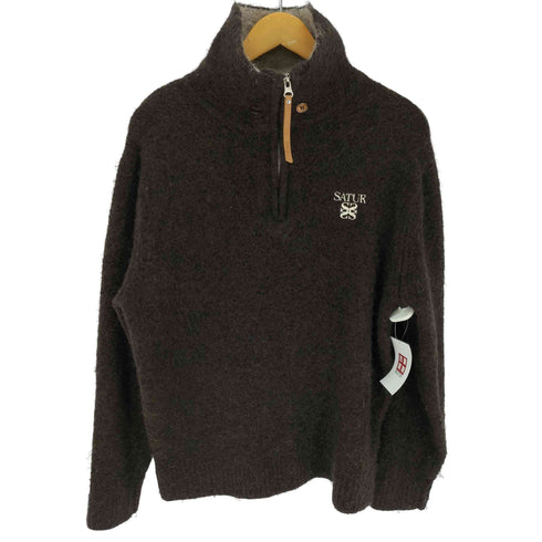 SATUR ハーフジップニット メンズ import:M