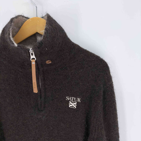 SATUR ハーフジップニット メンズ import:M