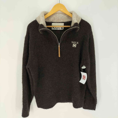 SATUR ハーフジップニット メンズ import:M