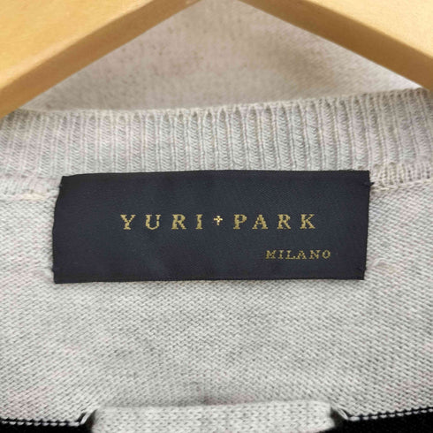 YURI PARK イタリア製 カシミヤ混 ボーダー カーディガン レディース