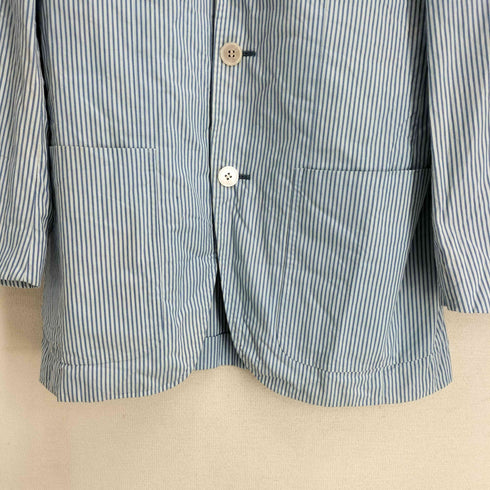 エルメネジルドゼニア Ermenegildo Zegna カシミヤ混コットンストライプ3Bテーラードジャケット メンズ JPN:44