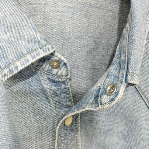 アティックバイジョンブル Attick by Johnbull デニムウエスタンシャツ オーバーダンガリーシャツ メンズ FREE