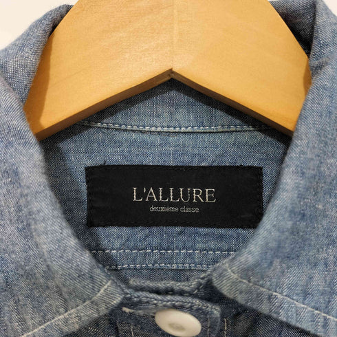 ラリュードゥーズィエムクラス LALLURE deuxieme classe ロングスリーブ デニムシャツ レディース