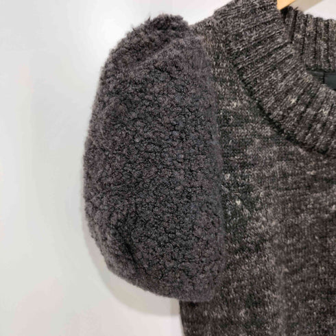 バーバリーブラックレーベル BURBERRY BLACK LABEL ウールリネン ニット ワンピース レディース 38
