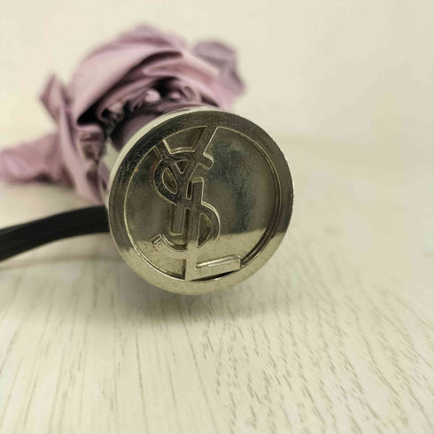 イヴサンローラン Yves Saint Laurent ハート リボン 刺繍 折りたたみ傘 レディース