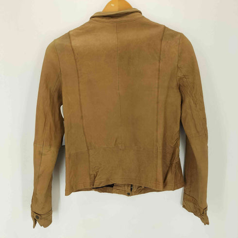 マカフィー MACPHEE ラムレザー ジップアップジャケット レディース M