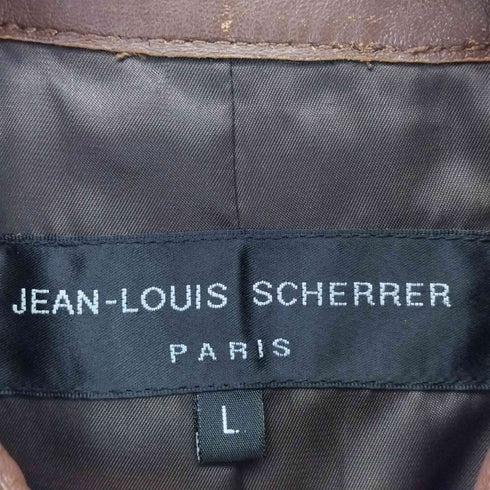 ジャンルイシュレル jean louis scherrer ラムレザー シャツジャケット メンズ L