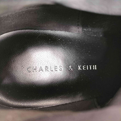 チャールズアンドキース CHARLES&KEITH スエードライク ブロックヒール ロングブーツ レディース JPN:38