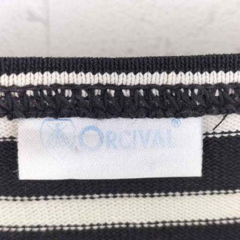 オーシバル ORCIVAL フランス製 コットン ボーダー ノースリーブ カットソー レディース
