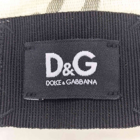 ディーアンドジードルチェアンドガッバーナ D&G DOLCE&GABBANA リボンチュール ノースリーブ カットソー Y2K レディース 38